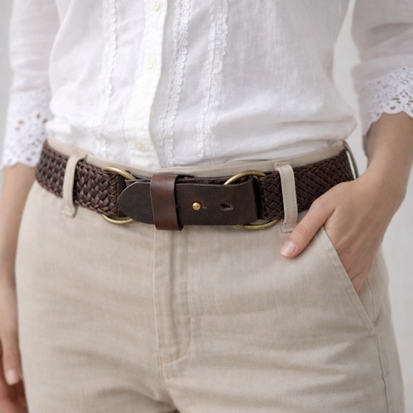 J. Crew Brown Woven Leather Belt - Picture 13 of 13